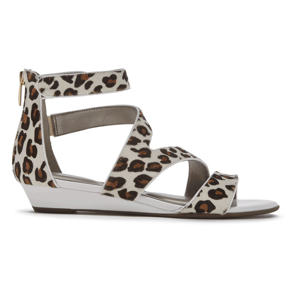 Rockport Sandaler Dame Leopard - Total Motion Zandra Strappy - WXUH96103